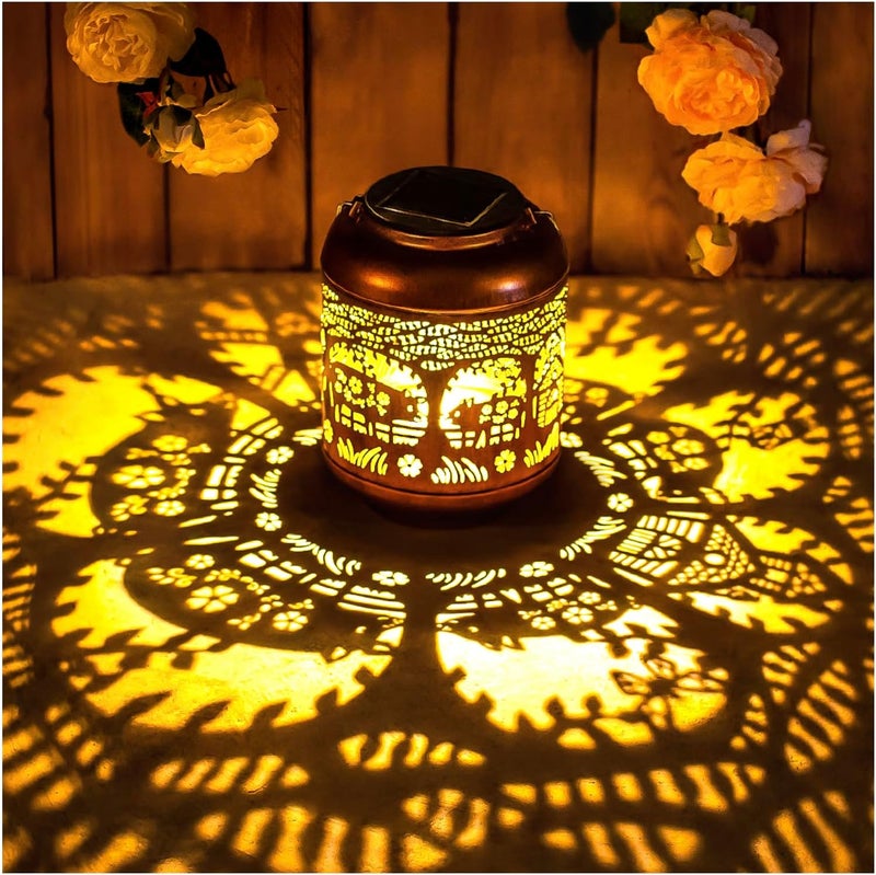 EZTZEN Pig Solar Lanterns Outdoor Waterproof Hanging Solar Lights Pig Gifts for Women Men Mom Metal Decorative LED Outdoor Lanterns for Patio, Lawn, Landscape, Garden Decor, Yard Decorations - Image 1